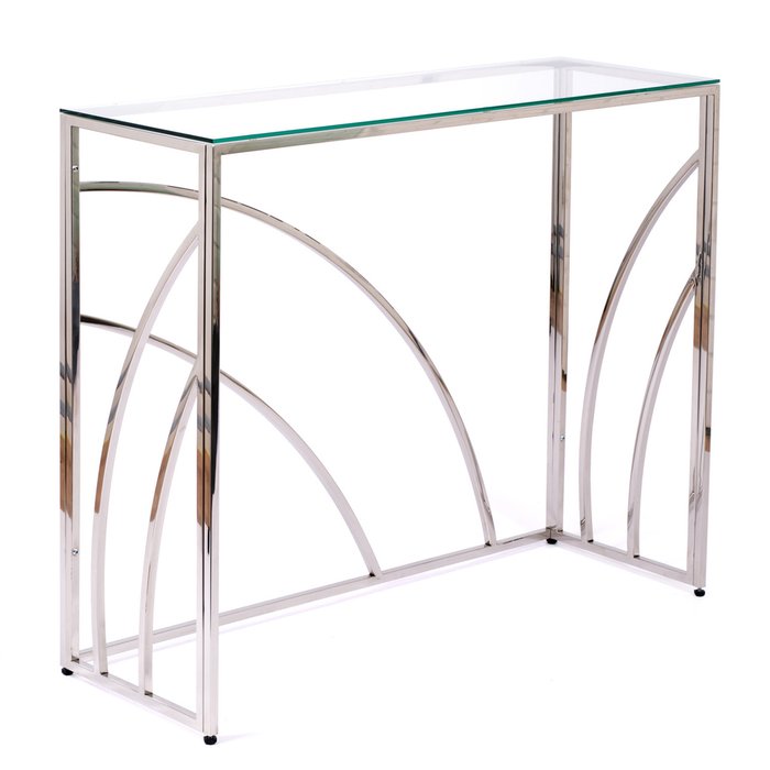 Консольный стол со стеклянной столешницей 