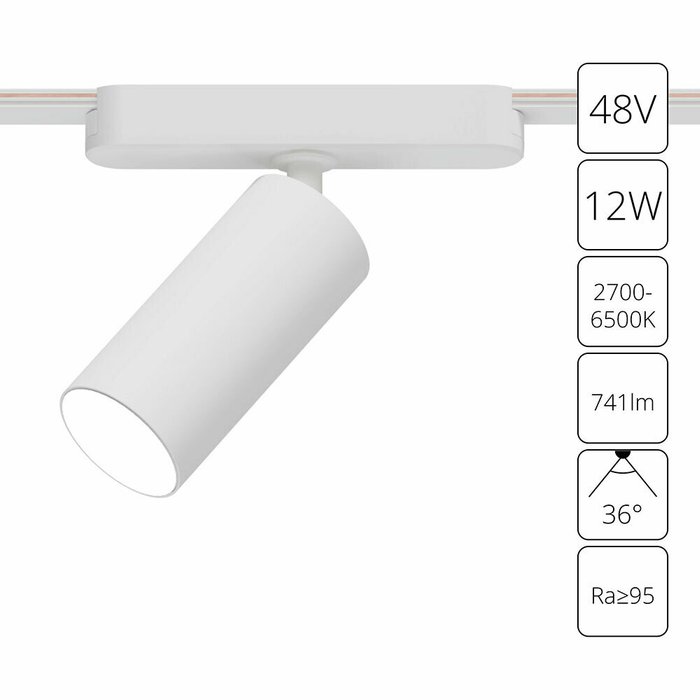 Магнитный трековый светильник Arte Lamp RAPID SMART A2958PL-1WH Магнитный трековый светильник Arte Lamp RAPID SMART A2958PL-1WH