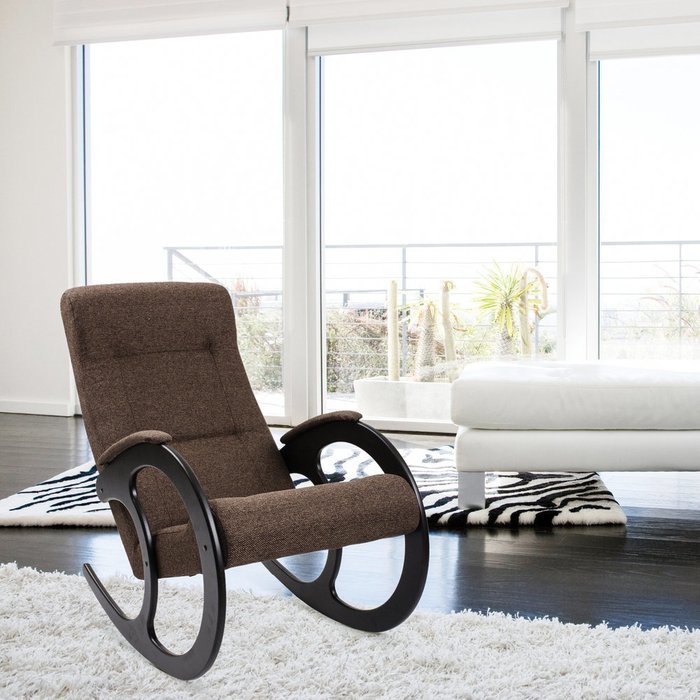 Кресло-качалка Комфорт модель 3 венге/ Malta 03 - лучшие Интерьерные кресла в INMYROOM