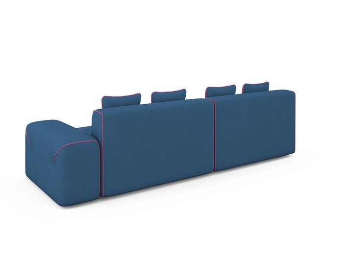 Угловой Диван-кровать Portu левый синего цвета - лучшие Угловые диваны в INMYROOM