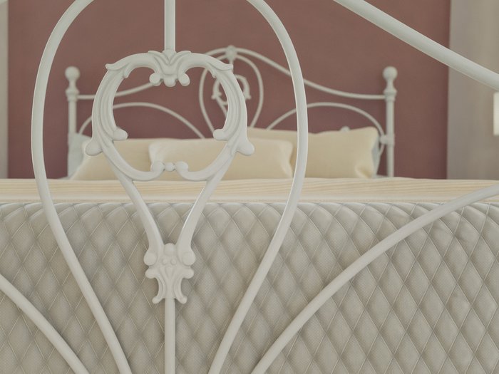 Кровать Милания 160х200 бело-глянцевого цвета - лучшие Кровати для спальни в INMYROOM