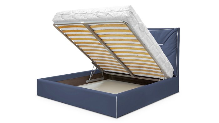 Кровать Миранда 180х200 синего цвета - купить Кровати для спальни по цене 61400.0