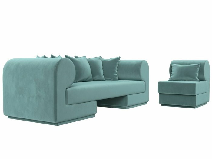 Набор мягкой мебели Кипр 2 бирюзового цвета - лучшие Комплекты мягкой мебели в INMYROOM