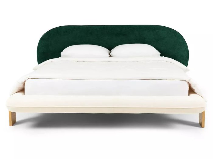 Кровать Softbay 160х200 с изголовьем зеленого цвета без подъемного механизма - купить Кровати для спальни по цене 132300.0