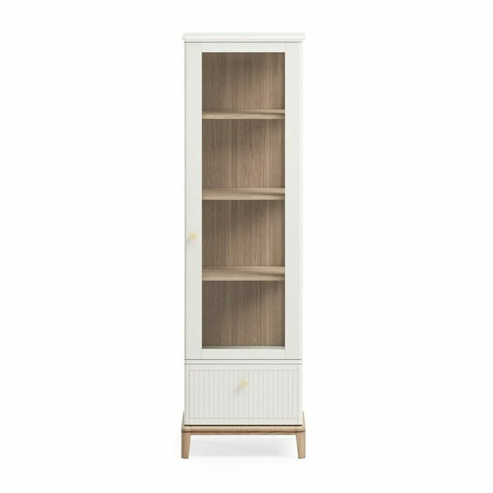 Шкаф-витрина Crystal CR161 ванильного цвета - купить Шкафы витринные по цене 138600.0 Шкаф-витрина Crystal CR161 ванильного цвета - купить Шкафы витринные по цене 138600.0