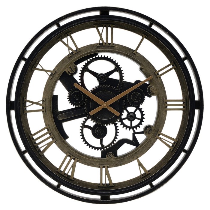 Настенные часы из пластика коричневого цвета