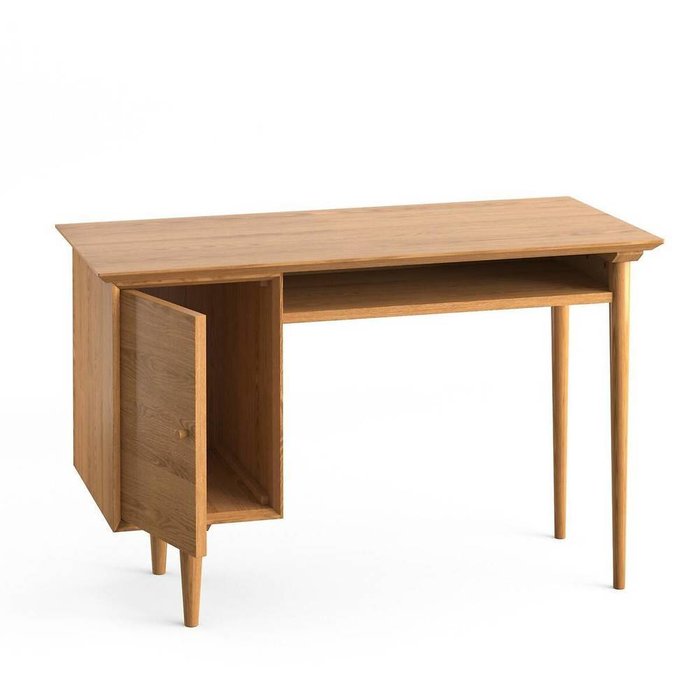Стол письменный в винтажном стиле с ящиком Quilda бежевого цвета - лучшие Письменные столы в INMYROOM