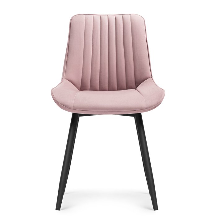 Стул Седа розового цвета на черных ножках - купить Обеденные стулья по цене 5690.0