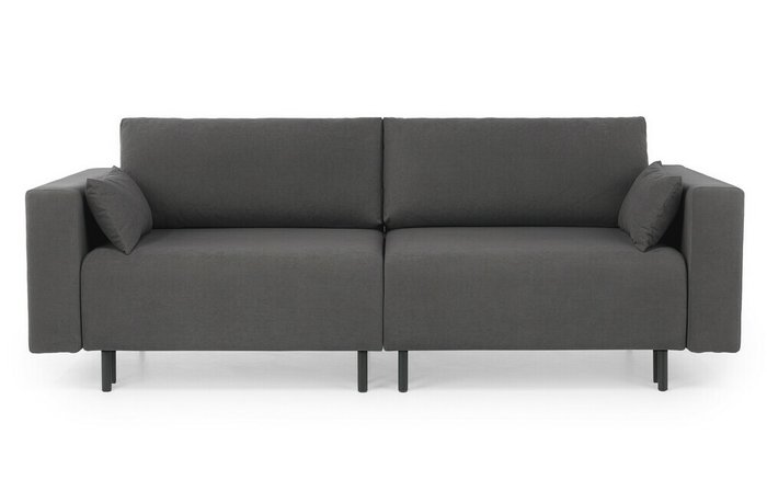 Диван-кровать Kapri Оpto темно-серого цвета c широкими подлокотниками - купить Прямые диваны по цене 47523.0