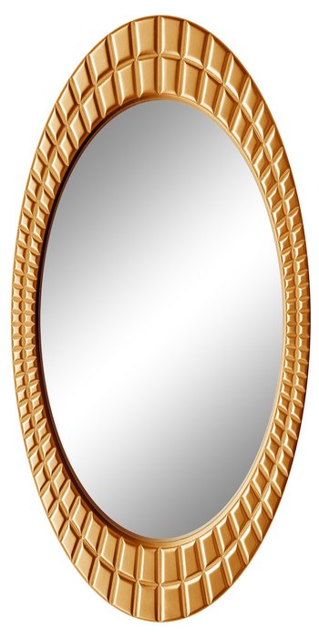 Настенное зеркало Грид Золото металлик (S)