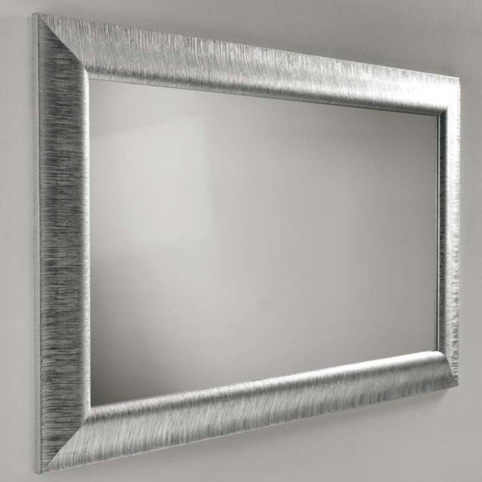 Настенное зеркало Anastasia в раме серебристого цвета