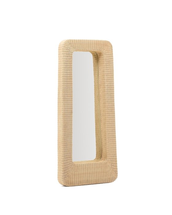Настенное зеркало Zilna 58x120 бежевого цвета Настенное зеркало Zilna 58x120 бежевого цвета