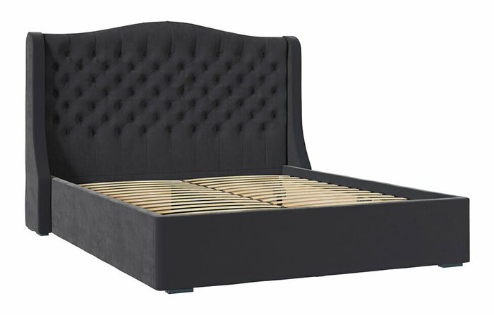 Кровать Орнелла 160х200 темно-серого цвета - лучшие Кровати для спальни в INMYROOM