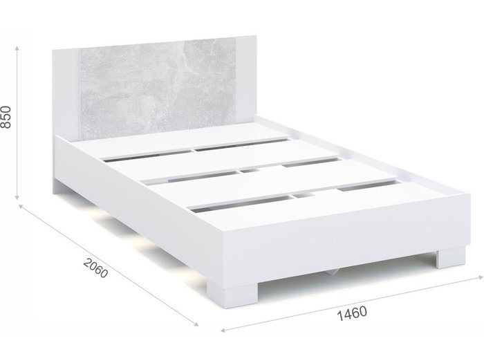 Кровать Аврора 140х200 белого цвета - лучшие Кровати для спальни в INMYROOM