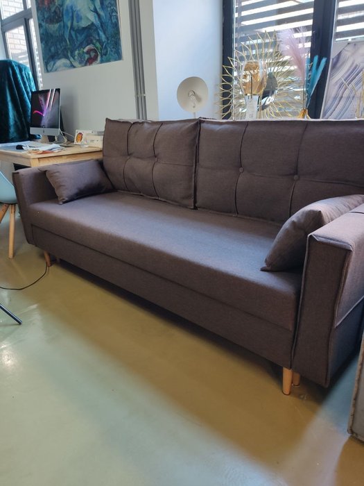 Прямой диван-кровать Капри Capri 18 коричневого цвета - купить Прямые диваны по цене 30618.0