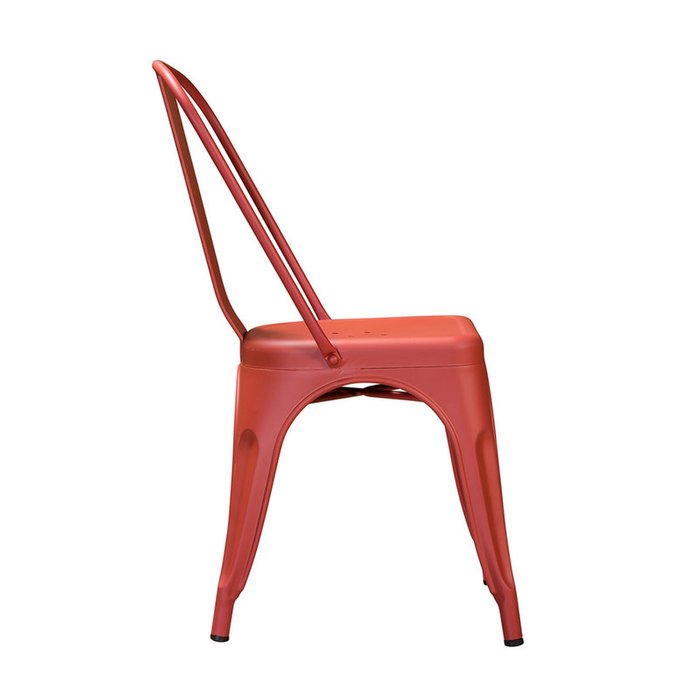 Стул Tolix из металла красного цвета - лучшие Обеденные стулья в INMYROOM