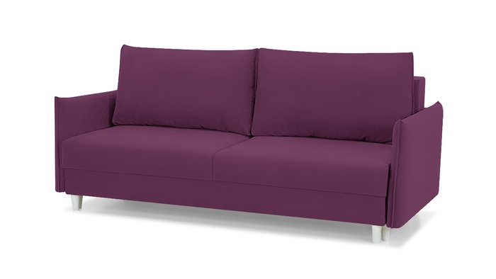 Прямой диван-кровать Портленд Лайт фиолетового цвета - купить Прямые диваны по цене 51500.0