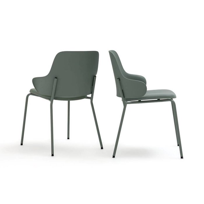 Комплект из двух обеденных кресел Bertille зеленого цвета - купить Обеденные стулья по цене 25019.0