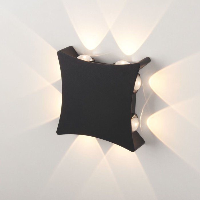 Настенный светодиодный светильник Twinky черного цвета - лучшие Настенные уличные светильники в INMYROOM