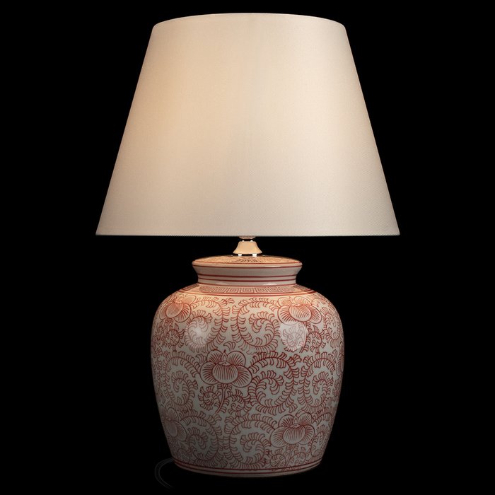 Настольная лампа Orchid 10491T Red (ткань, цвет белый) - купить Настольные лампы по цене 14130 Настольная лампа Orchid 10491T Red (ткань, цвет белый) - купить Настольные лампы по цене 14130