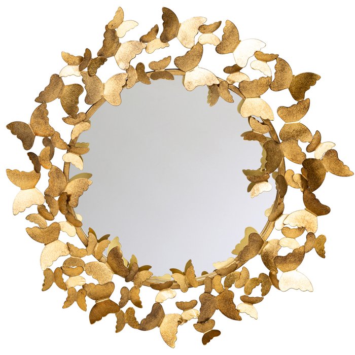 Настенное зеркало Тропикано цвета состаренного золота