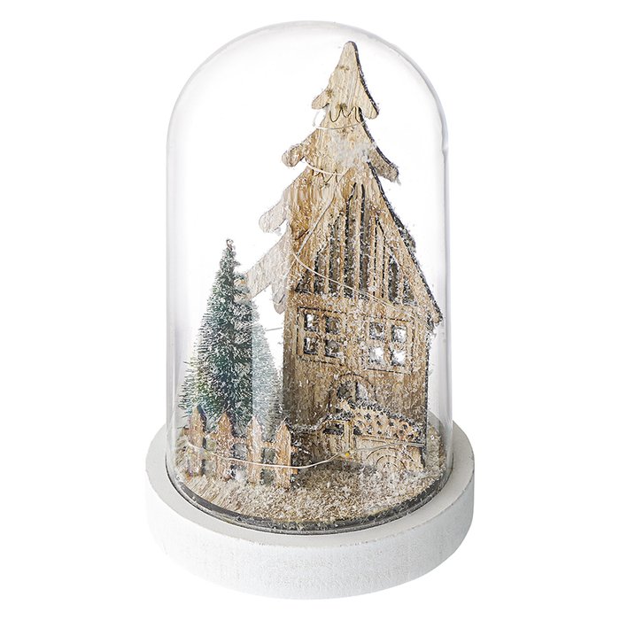 Декор новогодний Snowy town белого цвета с подсветкой  - лучшие Фигуры и статуэтки в INMYROOM