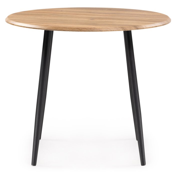 Обеденный стол Абилин бежевого цвета на черных ножках - купить Обеденные столы по цене 6480.0