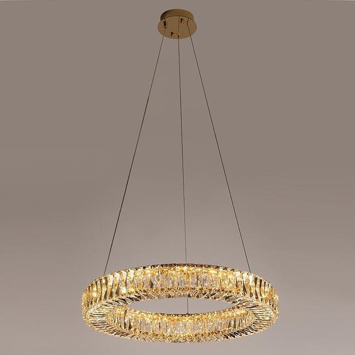 Подвесной светодиодный светильник золотого цвета - купить Подвесные светильники по цене 95854.0