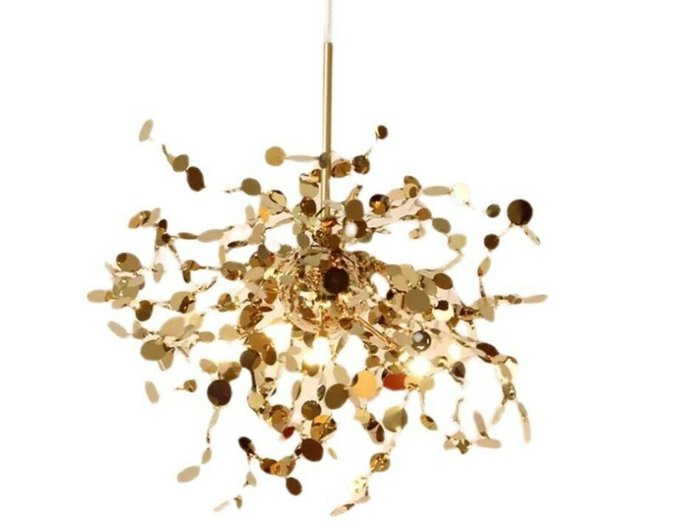 Подвесной светильник Terzani Argent золотого цвета - купить Подвесные светильники по цене 9690.0