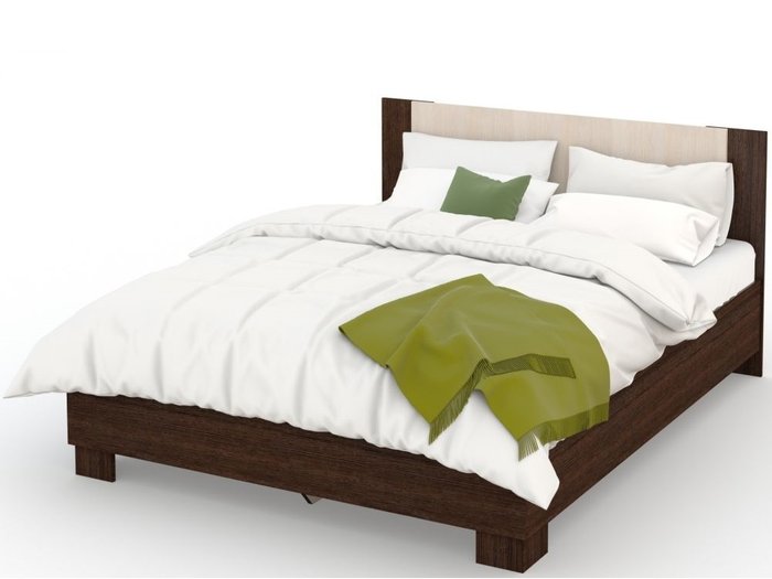 Кровать Аврора 140х200 темно-коричневого цвета - купить Кровати для спальни по цене 10990.0