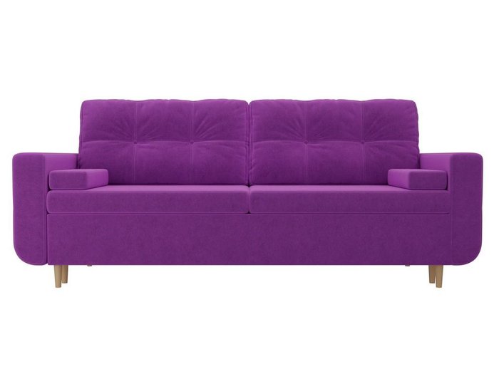 Прямой диван-кровать Кэдмон фиолетового цвета - купить Прямые диваны по цене 41990.0