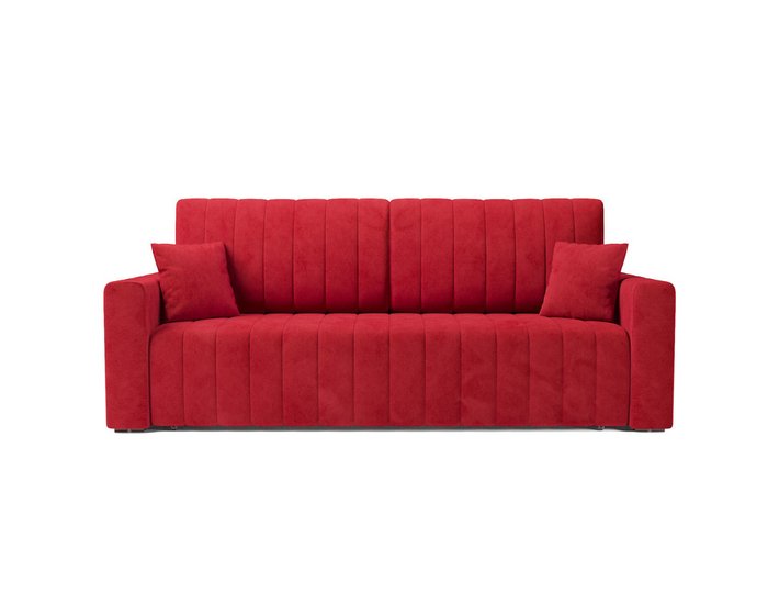 Прямой диван-кровать Лондон красного цвета - купить Прямые диваны по цене 35590.0