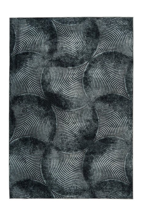Рельефный ковер Greta Waves темно-серого цвета 200х290