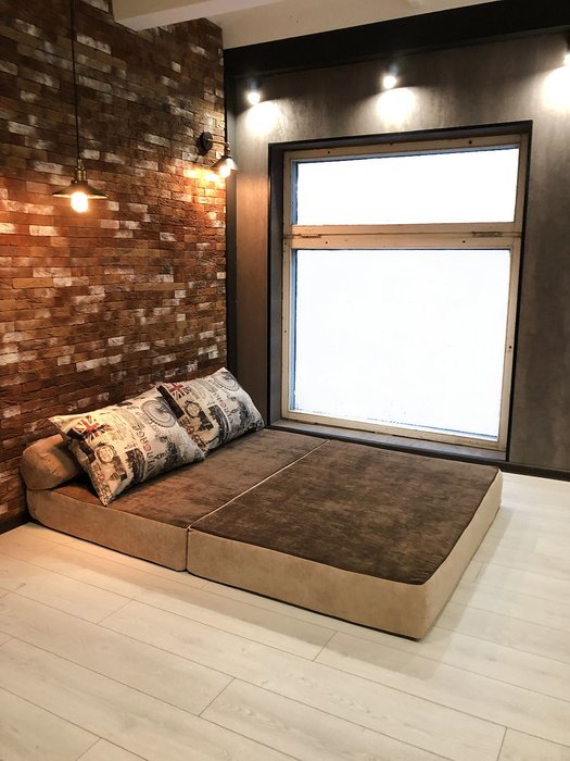 Бескаркасный диван-кровать Puzzle Bag Челси XL коричневого цвета - лучшие Бескаркасная мебель в INMYROOM
