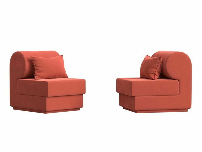 Набор из двух кресел Кипр кораллового цвета - купить Комплекты мягкой мебели по цене 47998.0