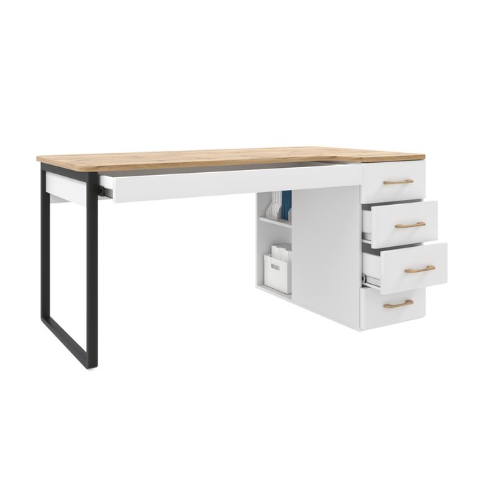 Письменный стол Кассия бело-бежевого цвета - купить Письменные столы по цене 57375.0