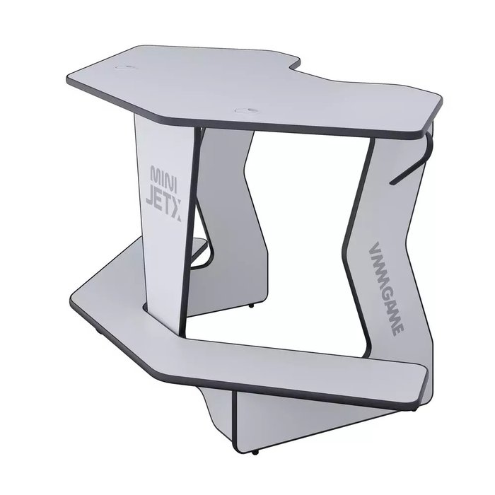 Игровой угловой компьютерный cтол Jetx mini бело-черного цвета - купить Письменные столы по цене 14990.0