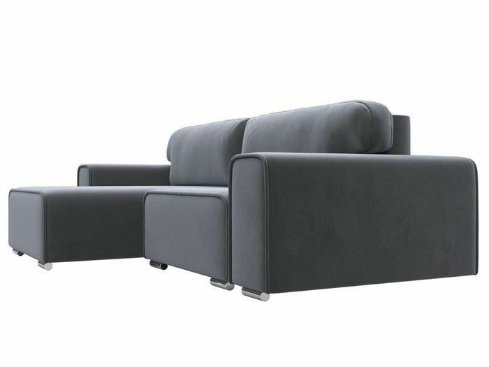 Угловой диван-кровать Лига 029 серого цвета левый угол - лучшие Угловые диваны в INMYROOM