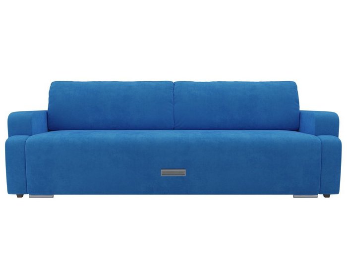 Прямой диван-кровать Ника голубого цвета - купить Прямые диваны по цене 42999.0