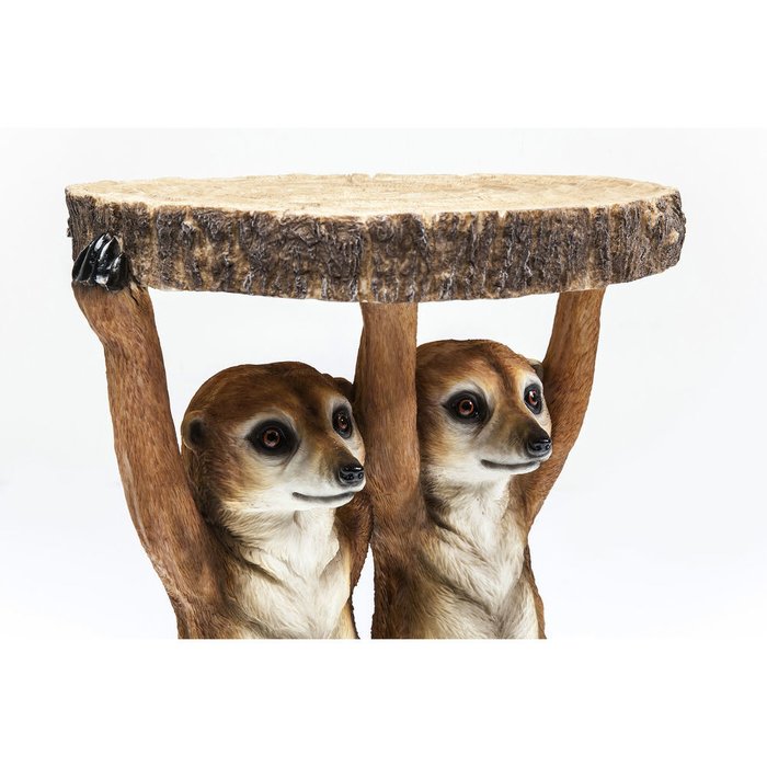 Столик приставной Meerkat Sisters с круглой столеницей - лучшие Кофейные столики в INMYROOM