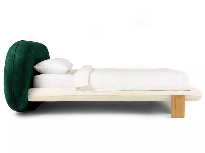 Кровать Softbay 160х200 с изголовьем зеленого цвета без подъемного механизма - лучшие Кровати для спальни в INMYROOM