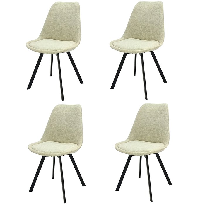 Набор из четырех стульев Pirel светло-бежевого цвета