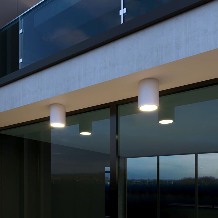 Уличный потолочный светильник Light белого цвета - лучшие Потолочные уличные светильники в INMYROOM