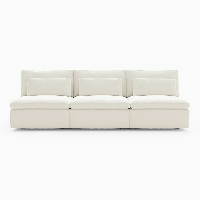 Модульный диван Harmony в обивке из рогожки светло-бежевого цвета - лучшие Прямые диваны в INMYROOM