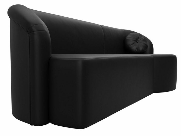 Диван Лига 027 черного цвета (экокожа) угол правый - лучшие Прямые диваны в INMYROOM