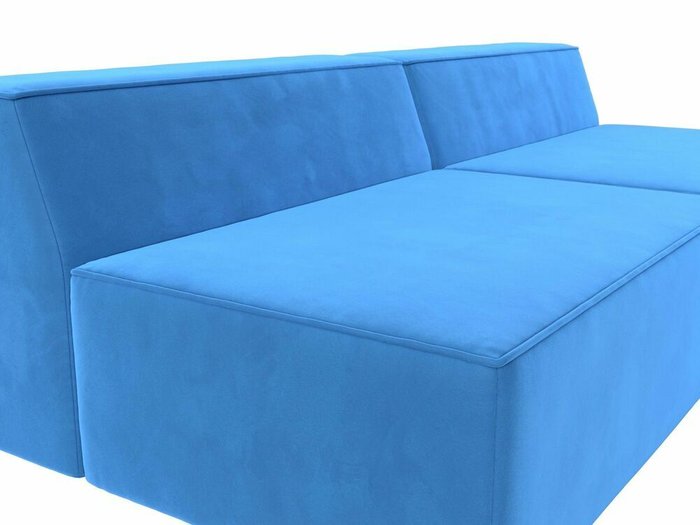 Прямой модульный диван Монс голубого цвета - лучшие Прямые диваны в INMYROOM