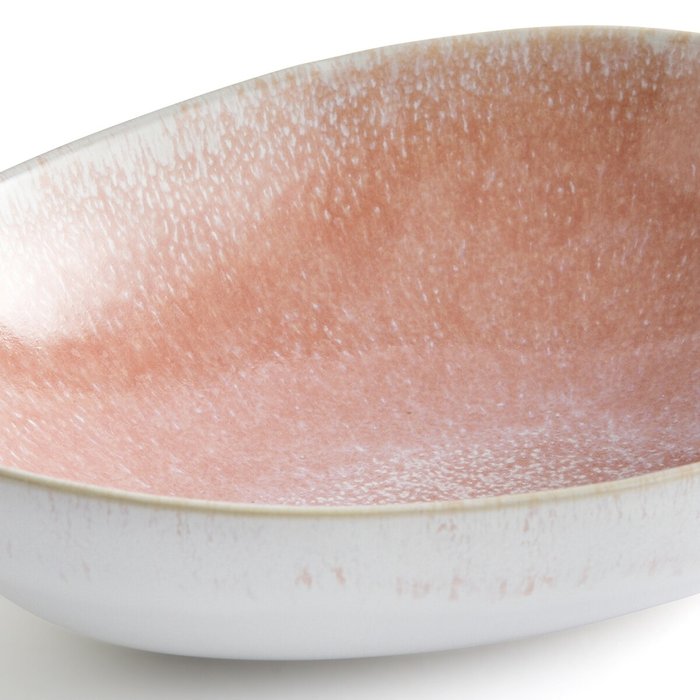 Комплект из четырех тарелок Obulus бело-розового цвета - лучшие Тарелки в INMYROOM