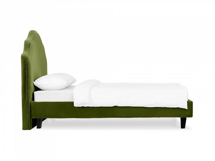 Кровать Queen II Victoria L 160х200 зеленого цвета с ножками черного цвета - лучшие Кровати для спальни в INMYROOM