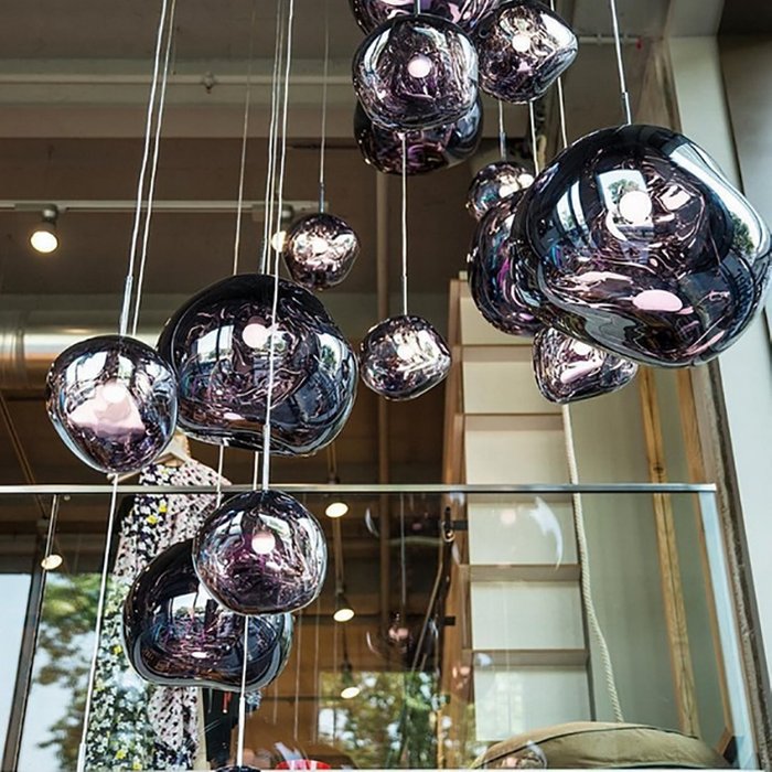 Светильник подвесной Melt Chrome D38 в стиле Tom Dixon - купить Подвесные люстры по цене 16299