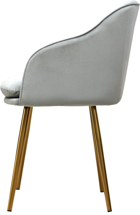 Кресло в обивке из велюра светло-серого цвета - купить Обеденные стулья по цене 22220.0